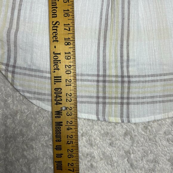 Free People Women’s‎ Small Cropped Button Down Batwing Long Sleeve Flannel - Picture 7 of 9